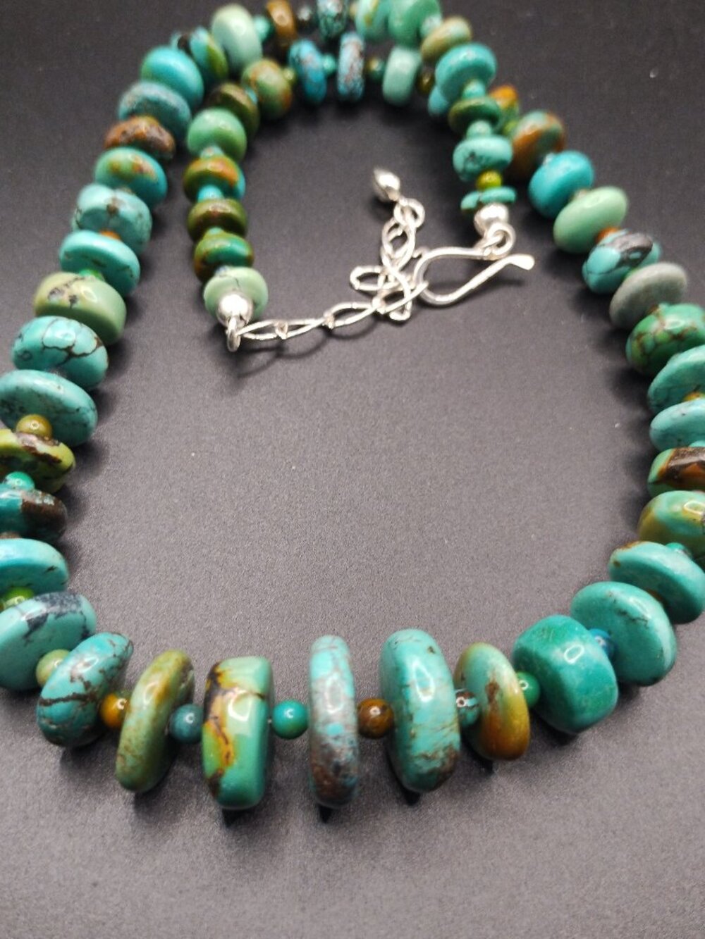 Jay King DTR Blue Turquoise disc necklace 925 Sterling Silver NIB - Picture 5 of 10